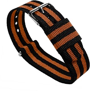 24mm Black Burnt Orange Long