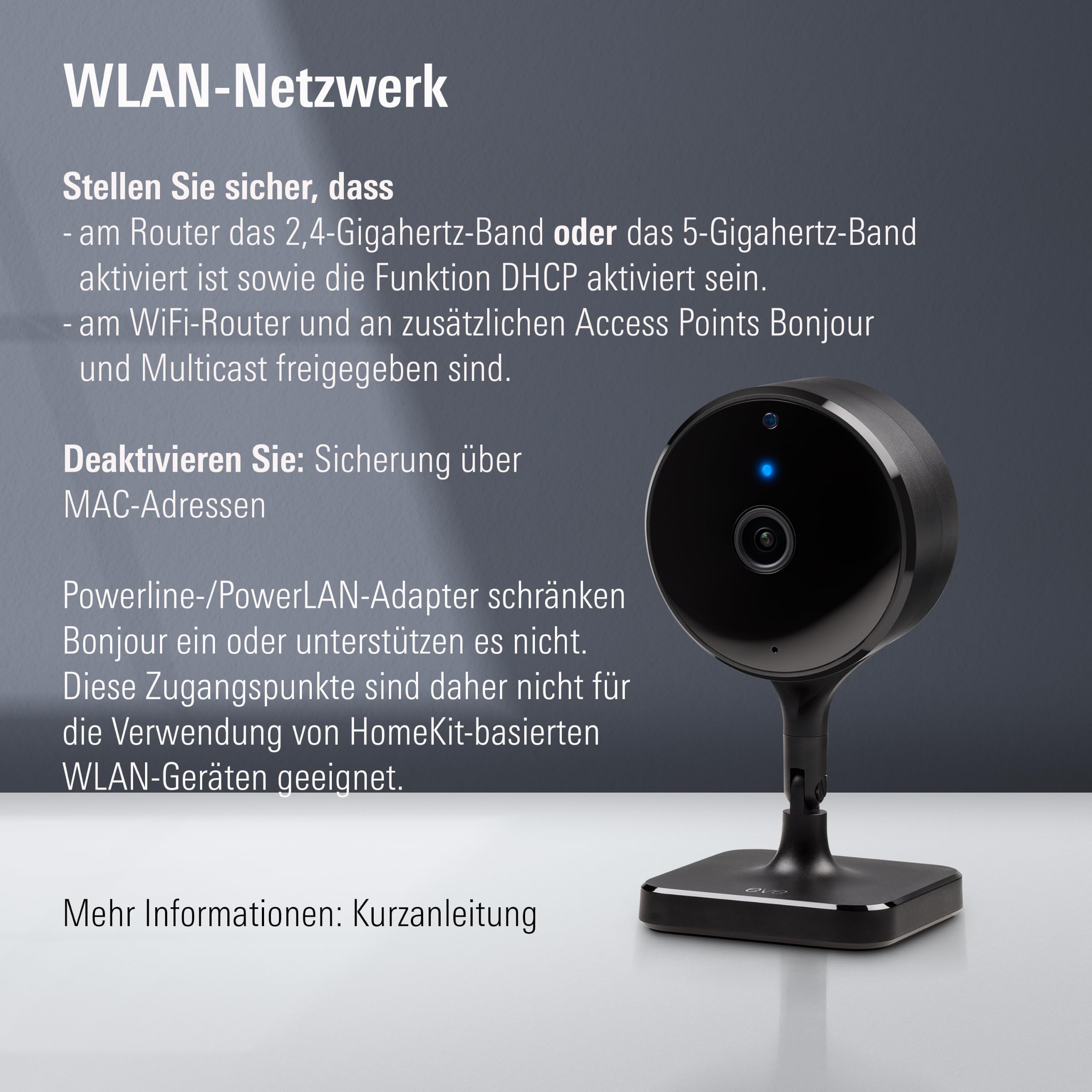 Eve Cam (Apple Home) 2er-Pack - Smarte Innenkamera | Privatsphäre (HomeKit Secure Video), Full HD, WLAN (2,4/5 GHz), iPhone-Mitteilungen, Mikrofon & Speaker, Nachtsicht