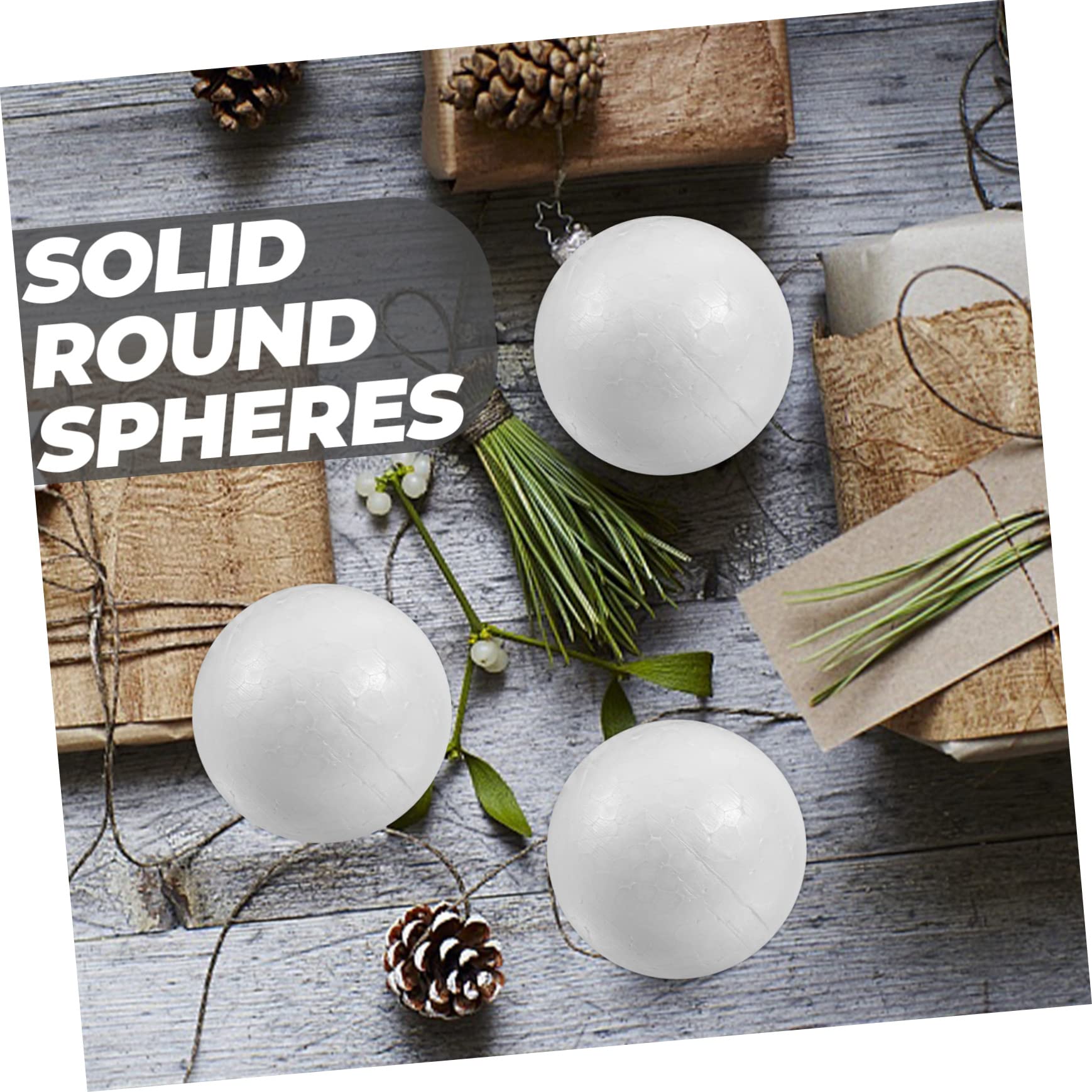 OFFSCH 100pcs Solid Polystyrene Balls for Wedding Decoration Craft Projects White Round Spheres for DIY Arts Christmas and Festive Occasions - Image 4