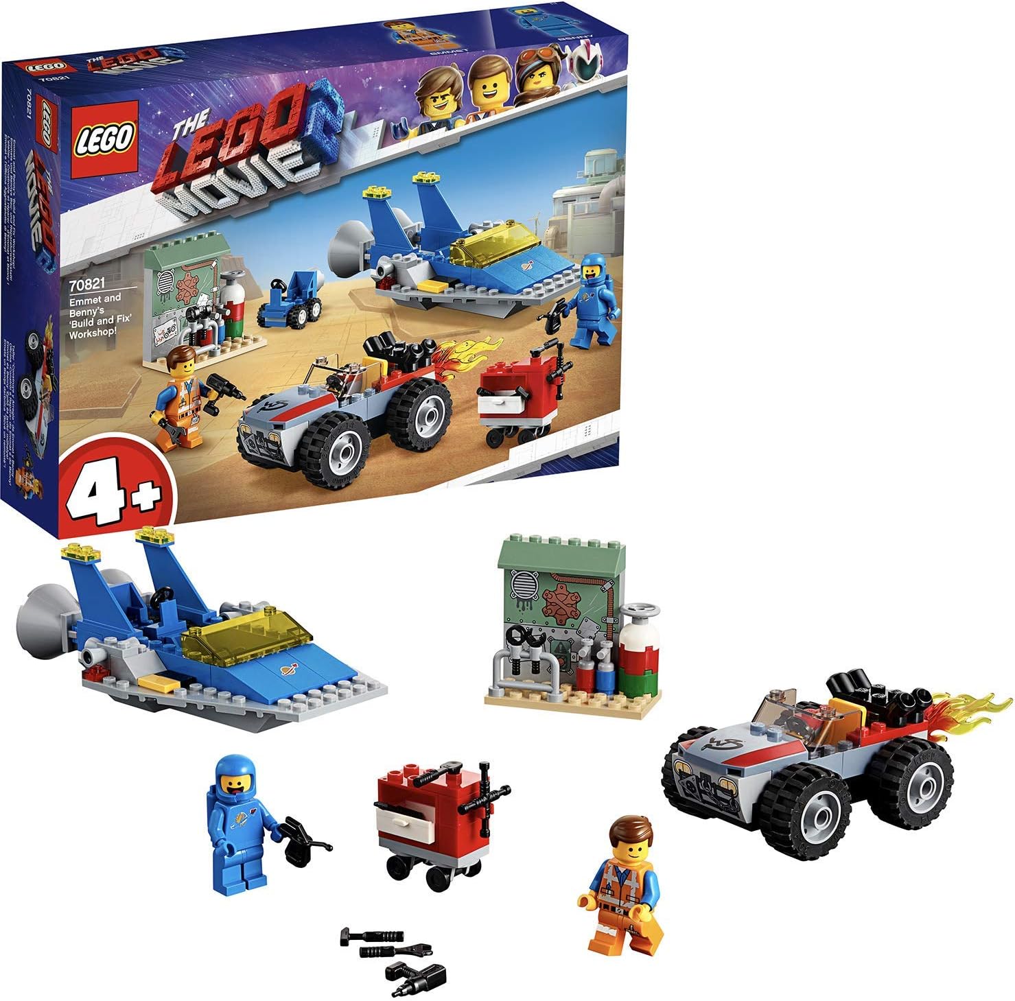 Emmet and Benny’s Build and Fix Workshop, Multi-Colour, 70821
