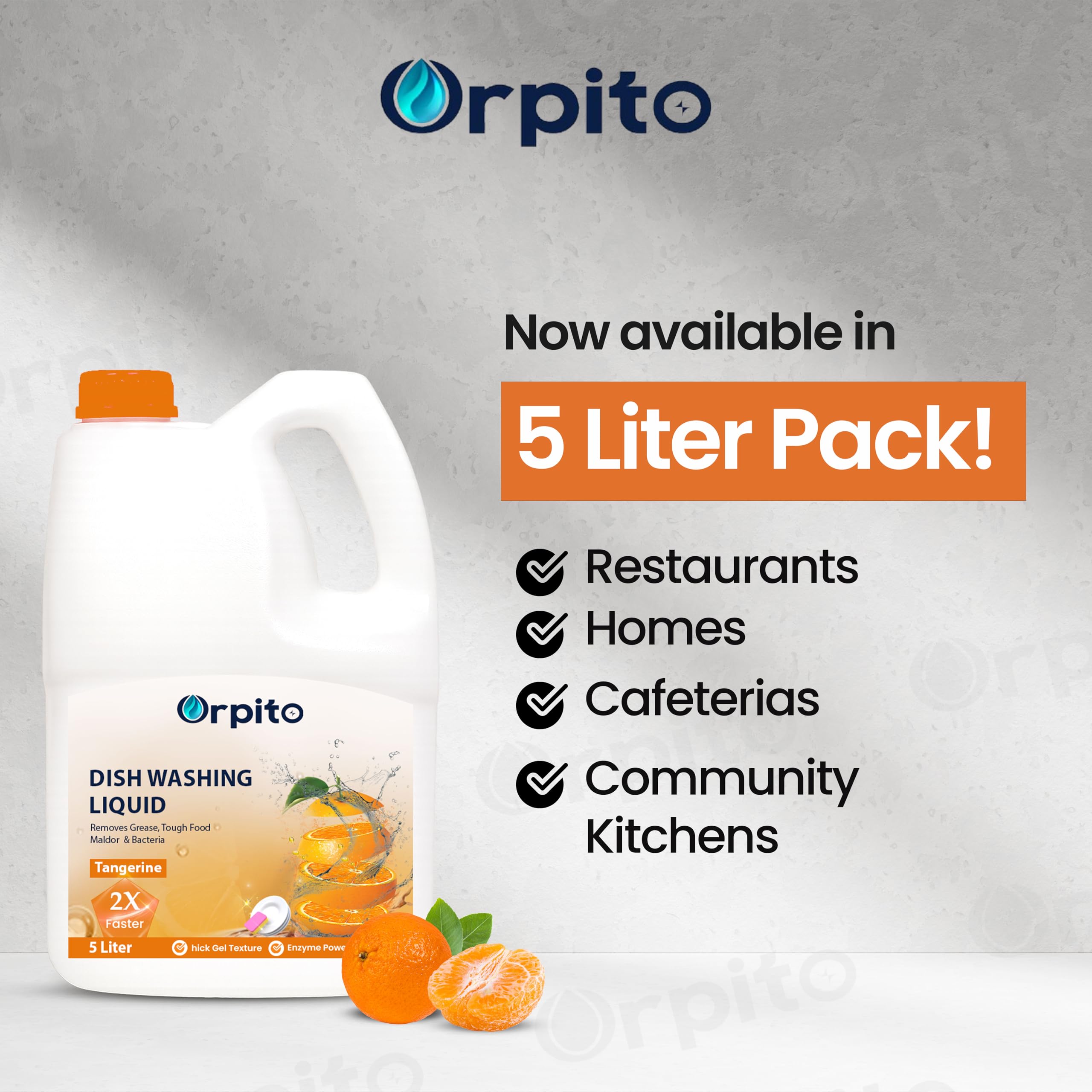 ORPITO Dishwash Gel Yellow Lemon & active salt, Refreshing, Antibacterial, Leaves no residue,Fast Cleaner for all types of Utensils, Dishwasher Liquid, Refill Can (5L) (1, SQUARE GREEN) 3