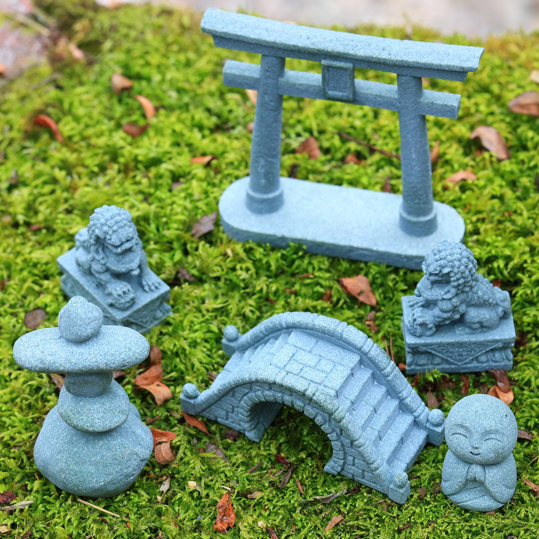 6 PCS Mini Zen Garden Accessories, Miniature Garden Bridge Foo