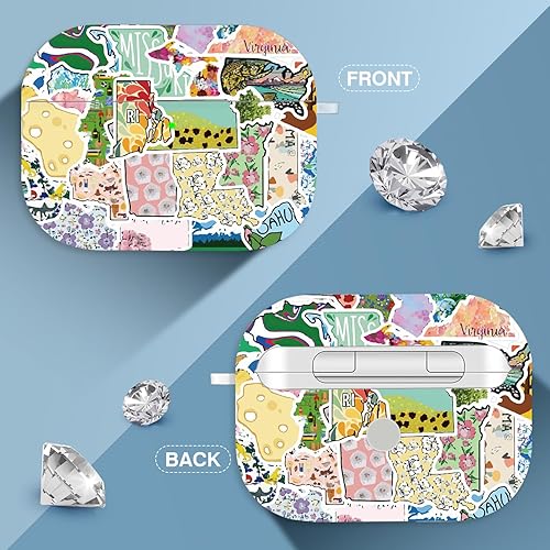 Vista 303 de Maxjoy for AirPods 2nd Generation Case, Unique Design Hard Protective Shockproof Airpods Case Cover with Keychain Compatible with Apple AirPods Sea