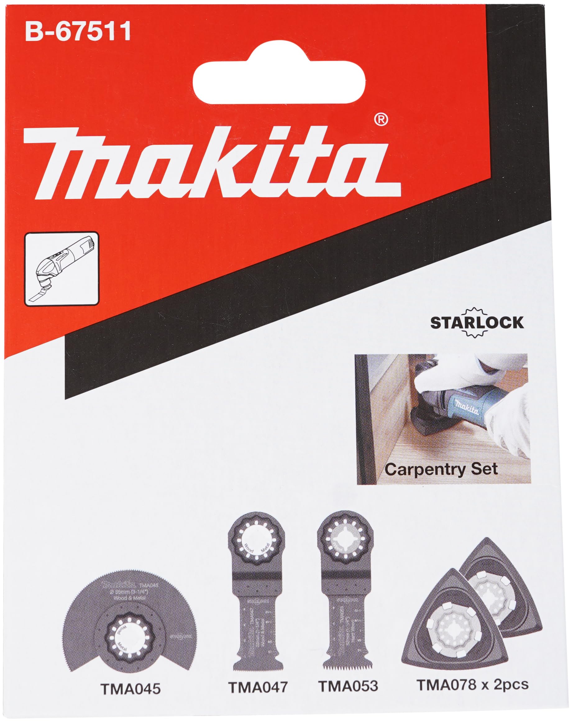 Makita B-67511 Starlock - Juego de carpintería multiherramienta