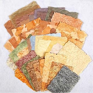 84 Sheets Small Textured Scrapbook Paper and 3D Embossed Collage Paper, ...