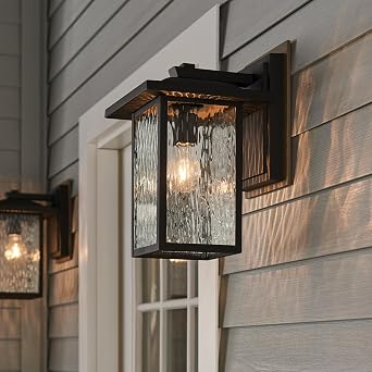 Kichler Capanna 13.25 Outdoor Wall Light, Black, 49925BK