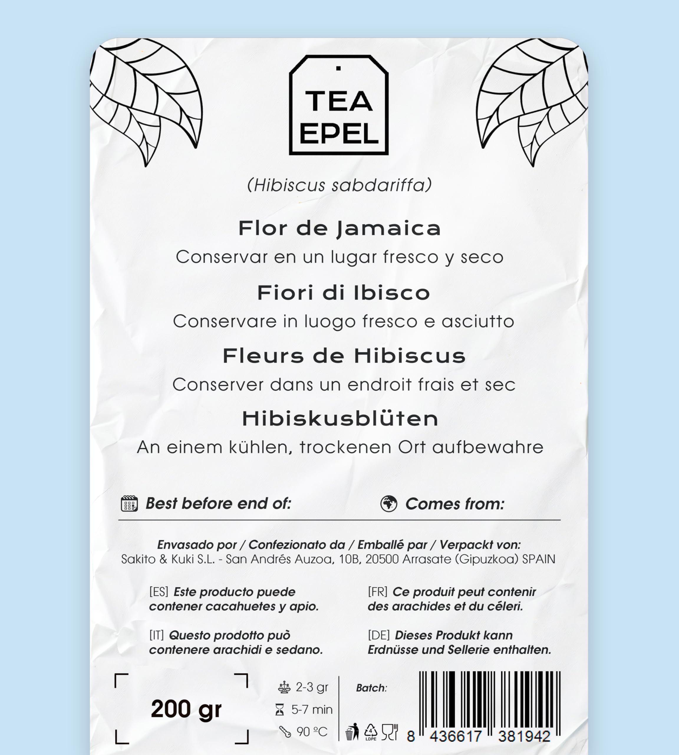 Flor de Jamaica para Adelgazar 200g - Te de Hibisco para Reducir Hinchazon de Barriga - Infusion Antioxidante y Natural para Bajar de Peso - Te Frio Detox para Aliviar Inflamacion — view 6