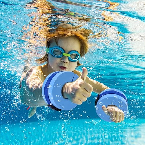 Miniatura 7 de Juego de aeróbicos acuáticos para ejercicio acuático, equipo de fitness de piscina, juego de mancuernas acuáticas de espuma y puños acuáticos de