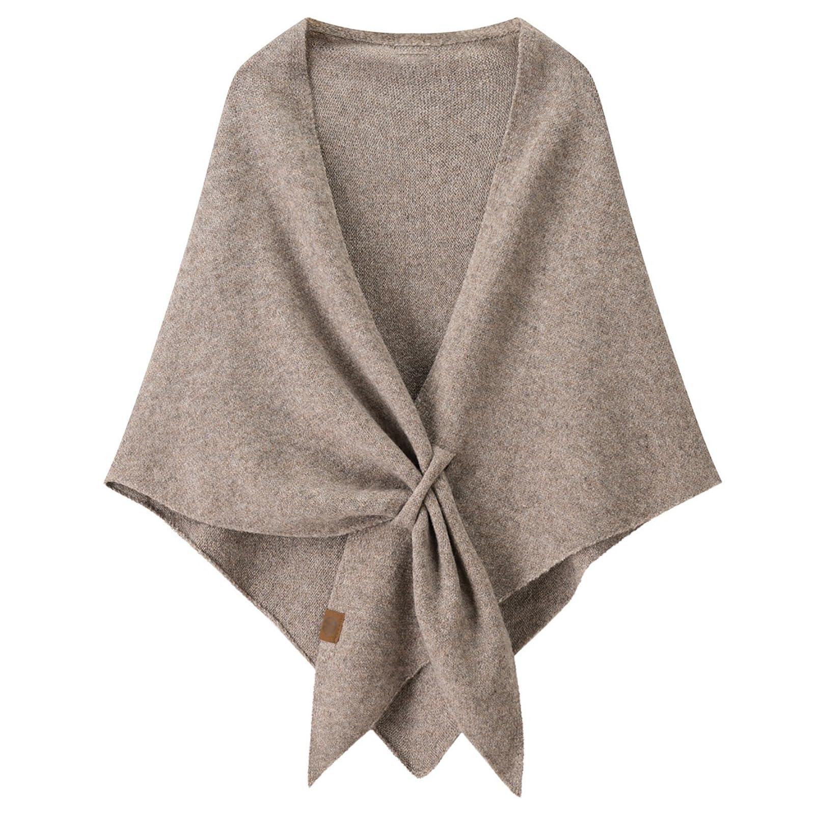 Abpwo Women's Khaki Pashmina Shawl Wraps Cashmere Sweaters Soft Open Front Poncho Sweater Scarf For Spring Fall Winter(Khaki)