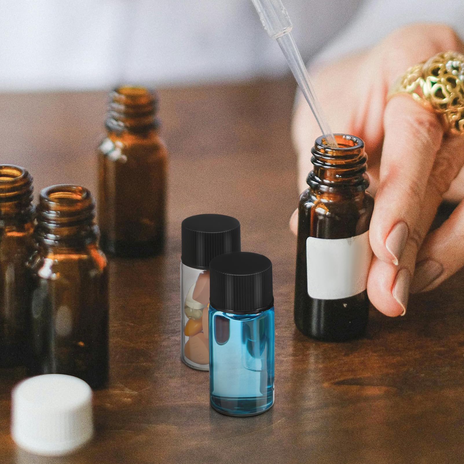 Botellas de Vidrio de Muestra 10ml, 50 Unidades, Vacías