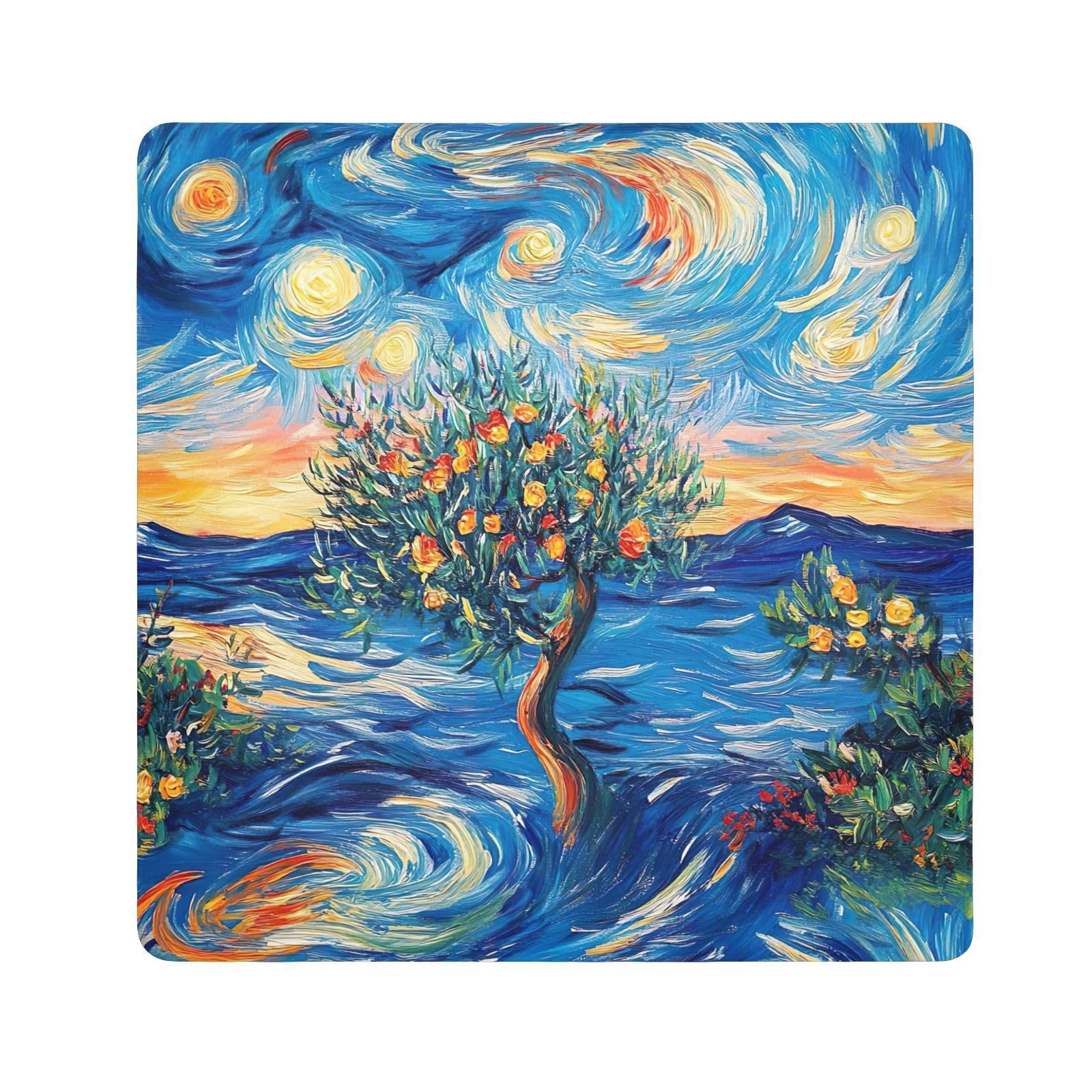 ODAWA Camera Lens Wrap Cloth Starry Tree Blue Self-adhesive Cloth 13.8