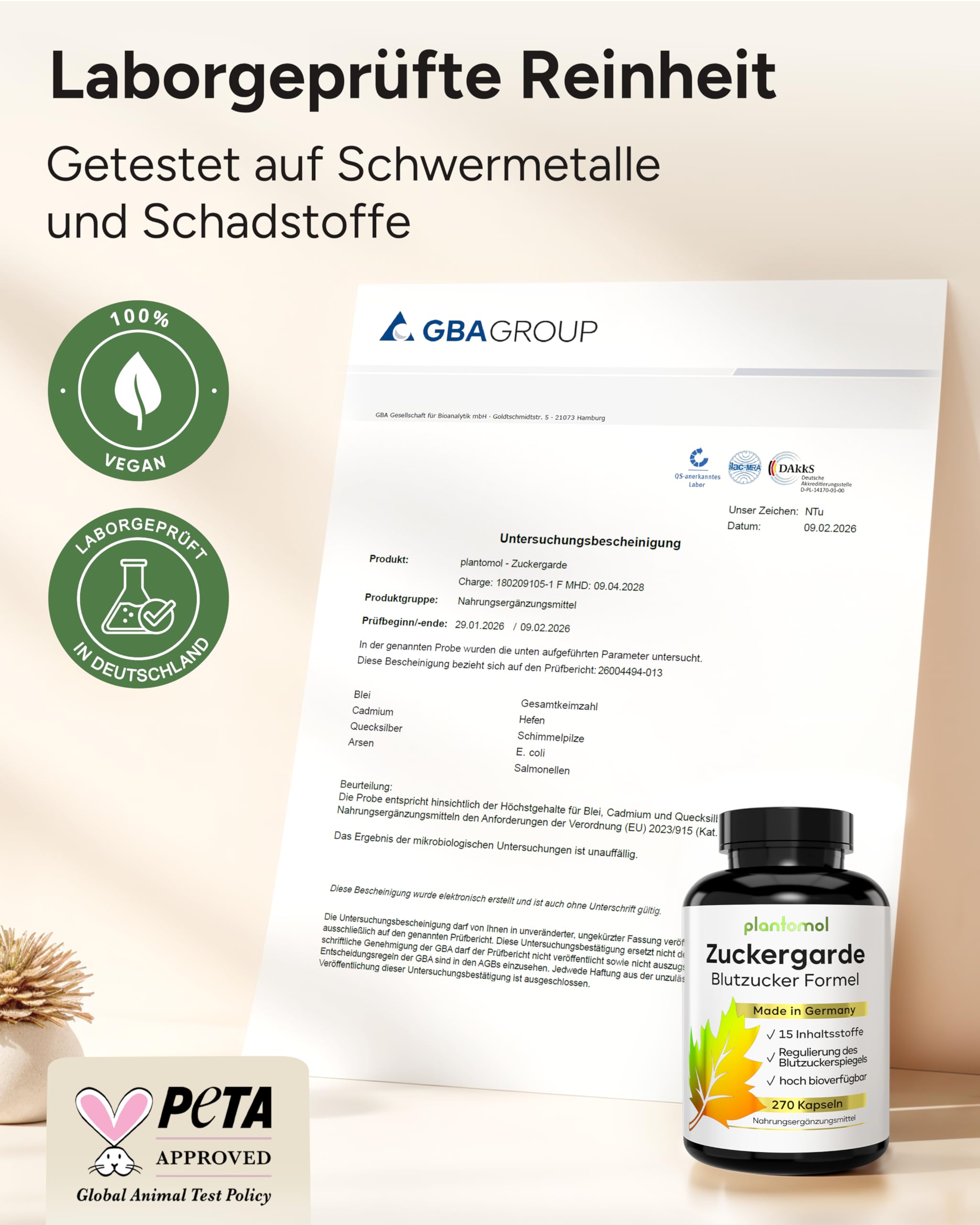 15-fach Blutzucker Komplex mit Kurkuma Olivenblatt OPC Bittermelone schwarzer Kreuzkümmel & Chrom - 3 Monatsvorrat Blutzucker Kapseln - Zuckergarde