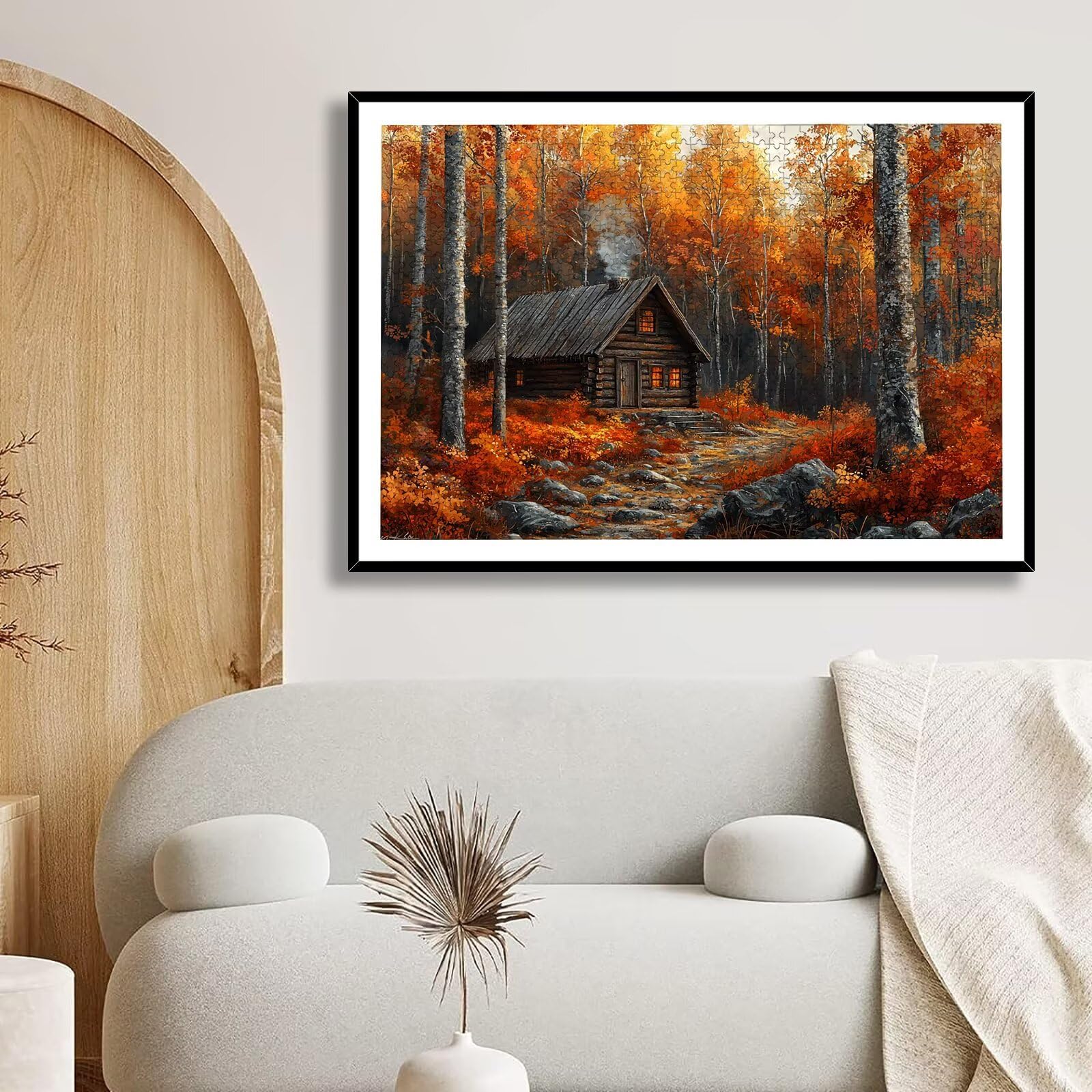 Puzzle 4000 elementów dla dorosłych, jesienne puzzle dla dorosłych i dzieci, duże drewniane puzzle z pudełkiem, gra koncentracyjna dla dorosłych, 4000 elementów układanki krajobrazowe do dekoracji