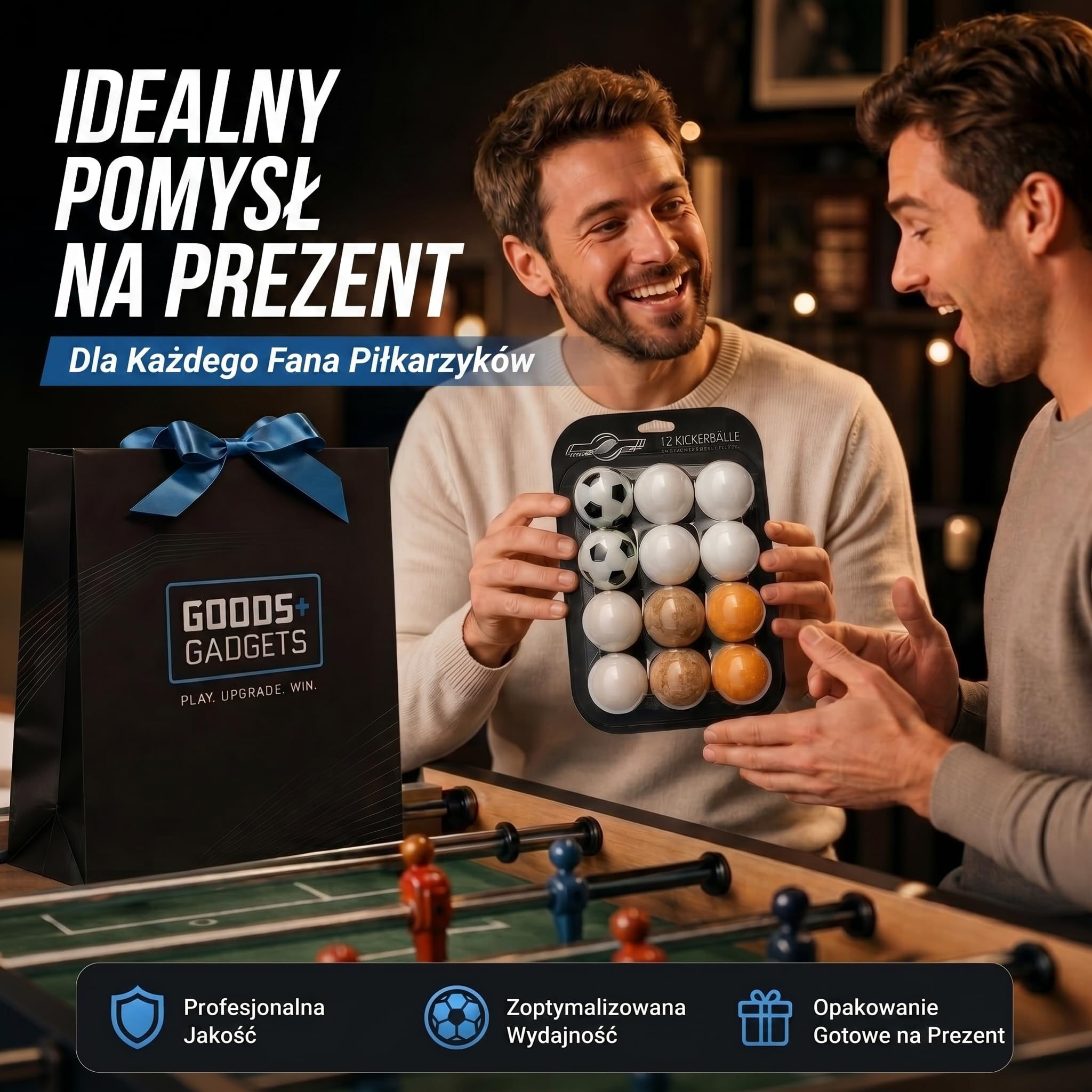 GOODS+GADGETS Piłki do piłki stołowej, speedball, 12 sztuk, wysokiej jakości piłka stołowa, zestaw różnych rodzajów (korek, PE, PU, ABS) 35 mm