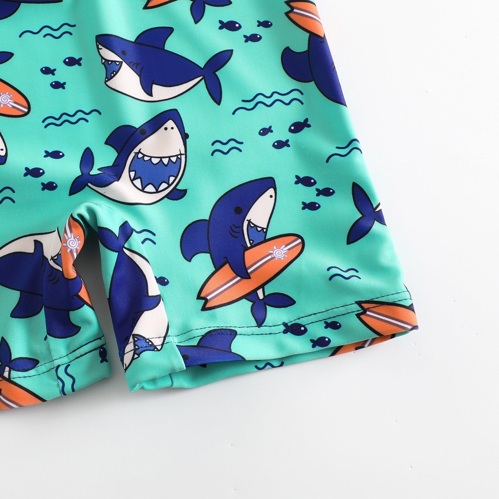 Generisch Pantalones cortos de playa para niños de manga larga y bañador con protección UV 50+