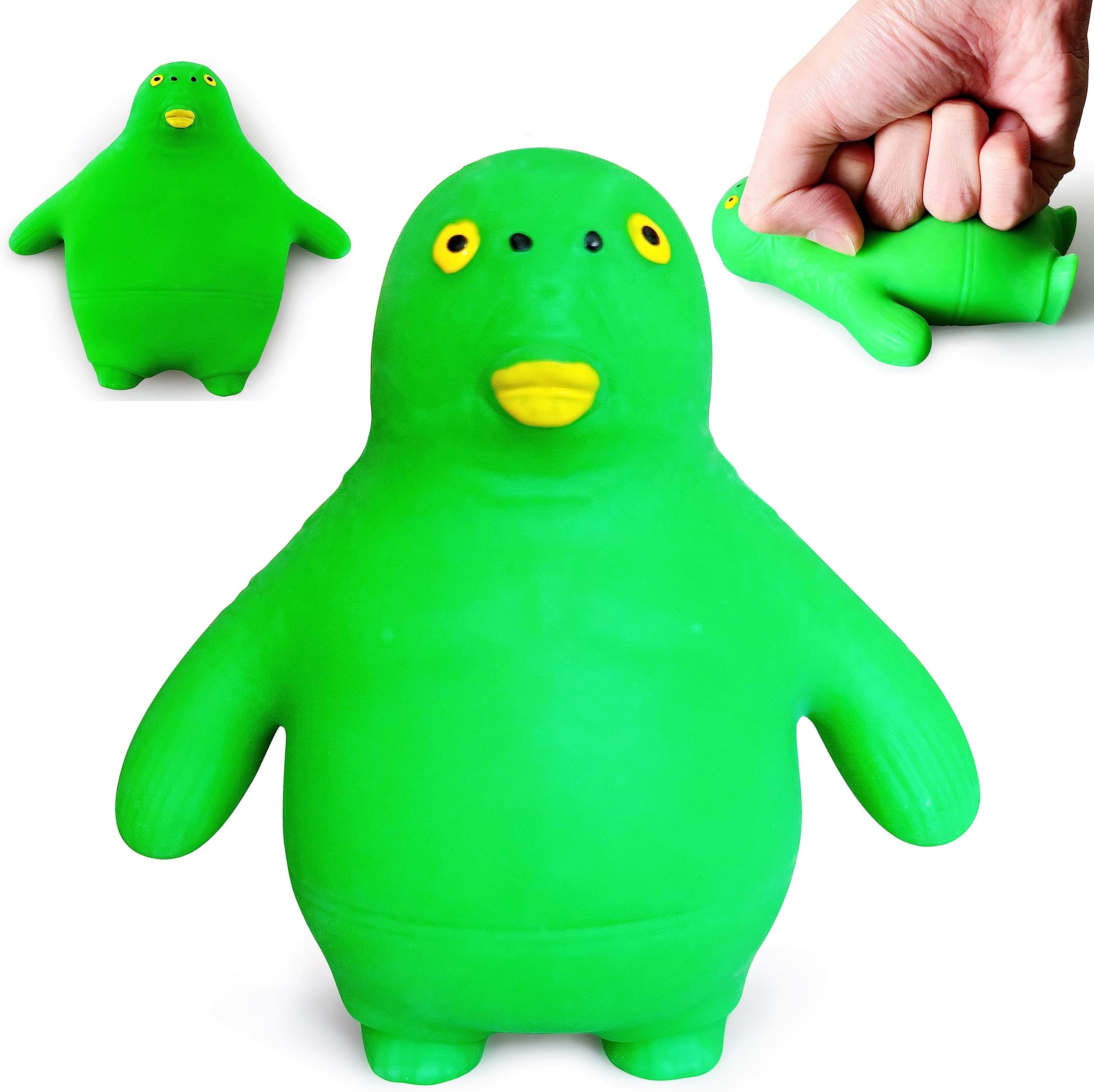 Green Head Fish Stretchy Toys Squishy Stress Balls for Kids (1-Pack) Squishy Ball Fidget Toys Splat Stress Ball Fidget Toy Stress Relief Toy Autism Sensory Toys for Autistic Children Party Favors