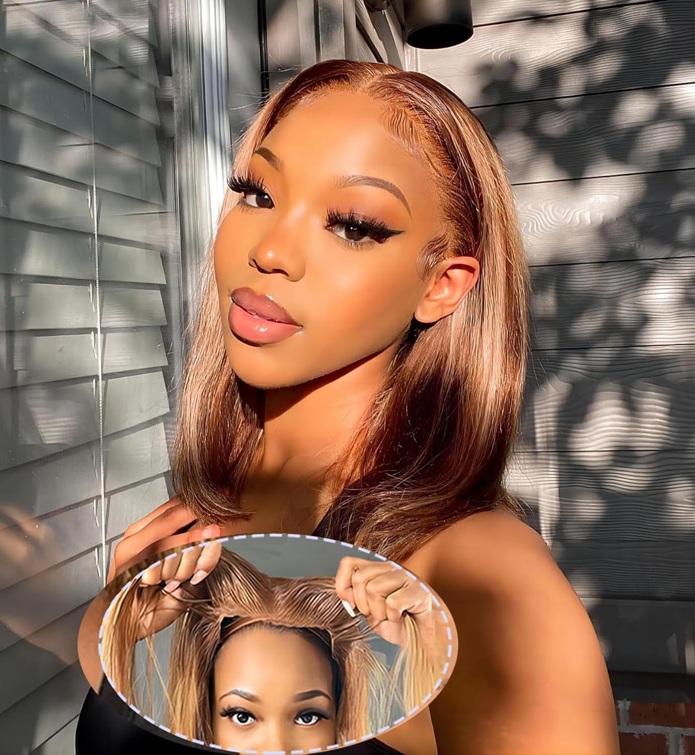 ISEE Wear and Go Glueless Wigs Human Hair Pre Plucked Pre Cut Ombre Highlight Bob Wig Human Hair for Women 180% Density 4×4 Straight Transparent Lace Front Wigs for Beginners 14 Inch ISEE Wear and Go Glueless Wigs Human Hair Pre Plucked Pre Cut Ombre Highlight Bob Wig Human Hair for Women 180% Density 4×4 Straight Transparent Lace Front Wigs for Beginners 14 Inch