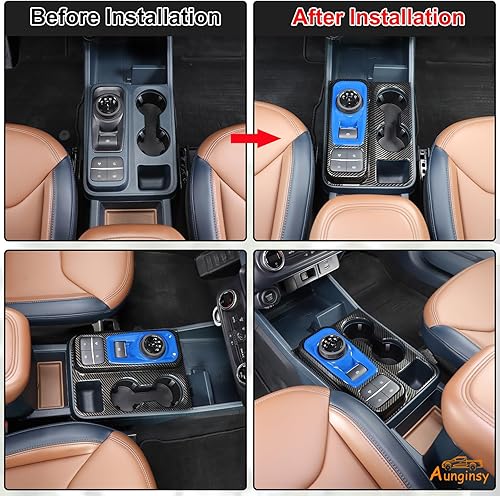 Vista 54 de Cubierta del panel de la caja de cambios de control central del automóvil, compatible con Ford Maverick 2022-2024, cubierta del panel de palanca