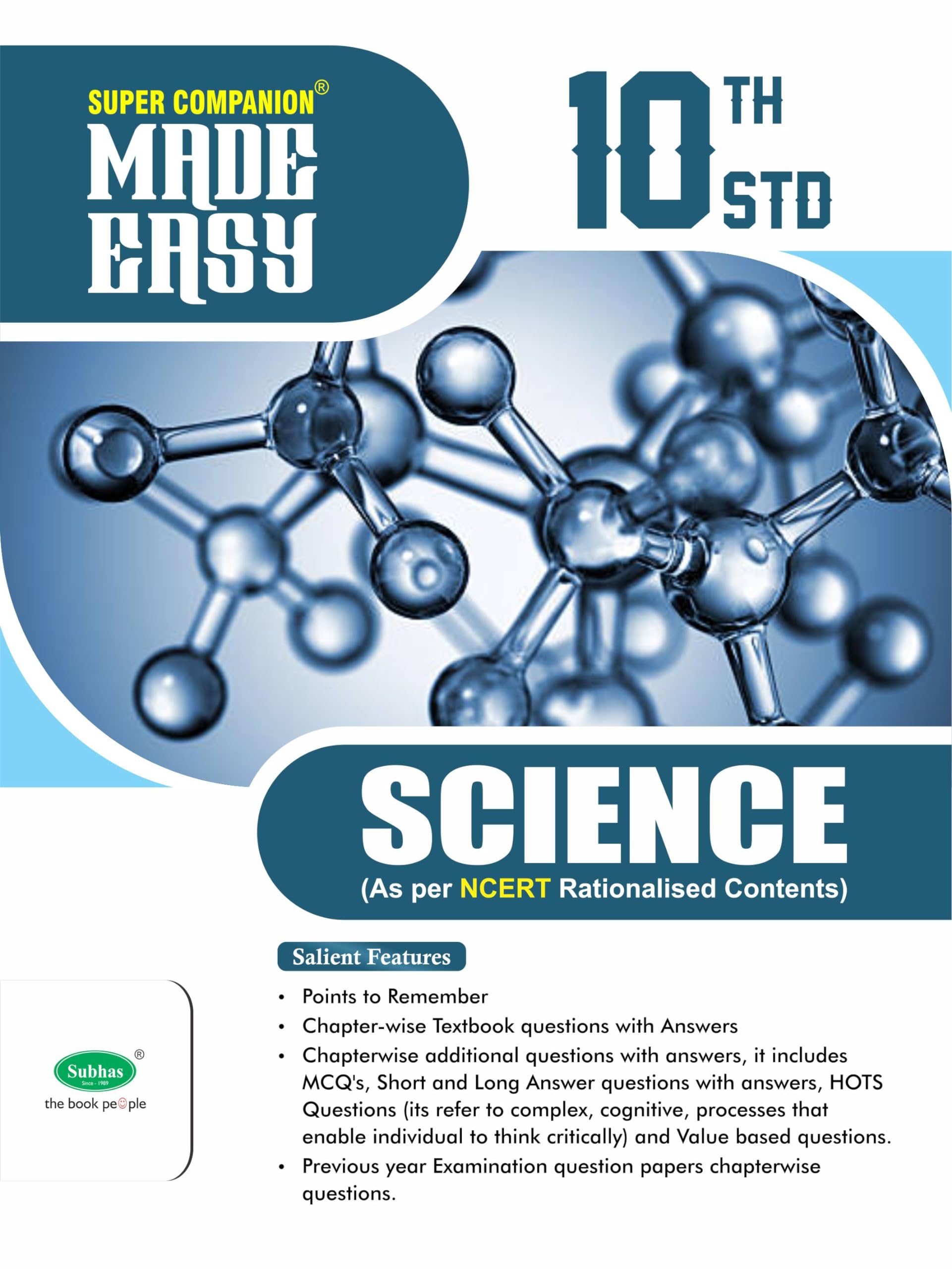 SUBHAS PUBLISHING HOUSE PVT. LTD. Super Companion Made Easy Science Study Material / Guide Book with QR Code Scanner for Uprising Learning Experience for Class 10th Std / SSLC Board Examination