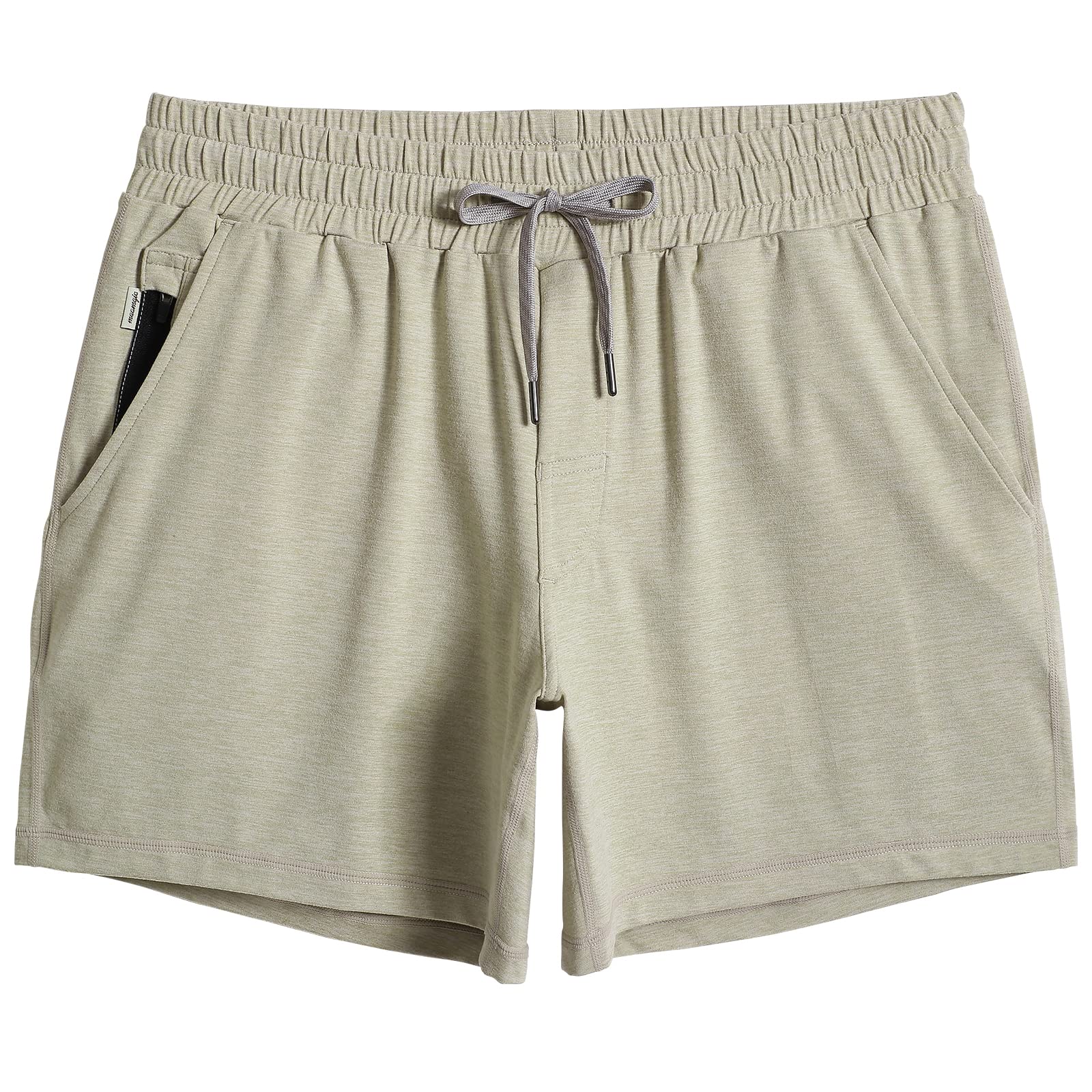maamgic Mens Workout Shorts 5" Short Shorts Soft Stretch Running Gym Athletic Shorts with Zip Pockets