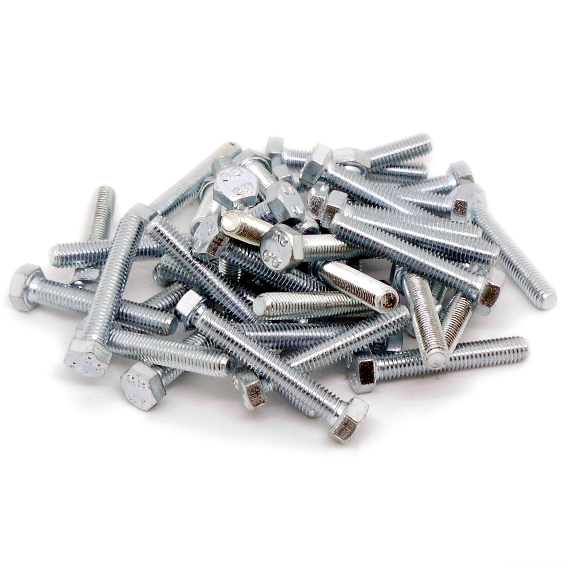 M5 (5mm x 30mm) Hex Bolt (Fully Threaded Setscrew) - Steel (Pack of 40)