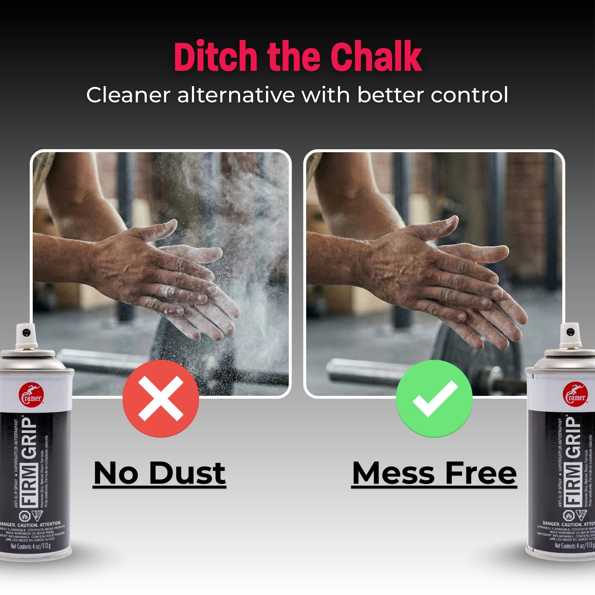 Cramer Firm Grip, Anti-Slip Grip Enhancer for Sweaty Hands & Activities Like Football, Tennis, Golf, Weightlifting, Pole Fitness & Gymnastics,  or Powder, 4 Ounce: Spray