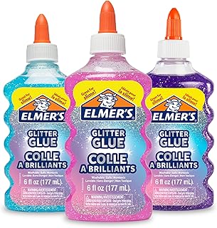 Elmer's Liquid Glitter Glue Assorted 6oz I Blue Pink Purple, #1 Teacher ...