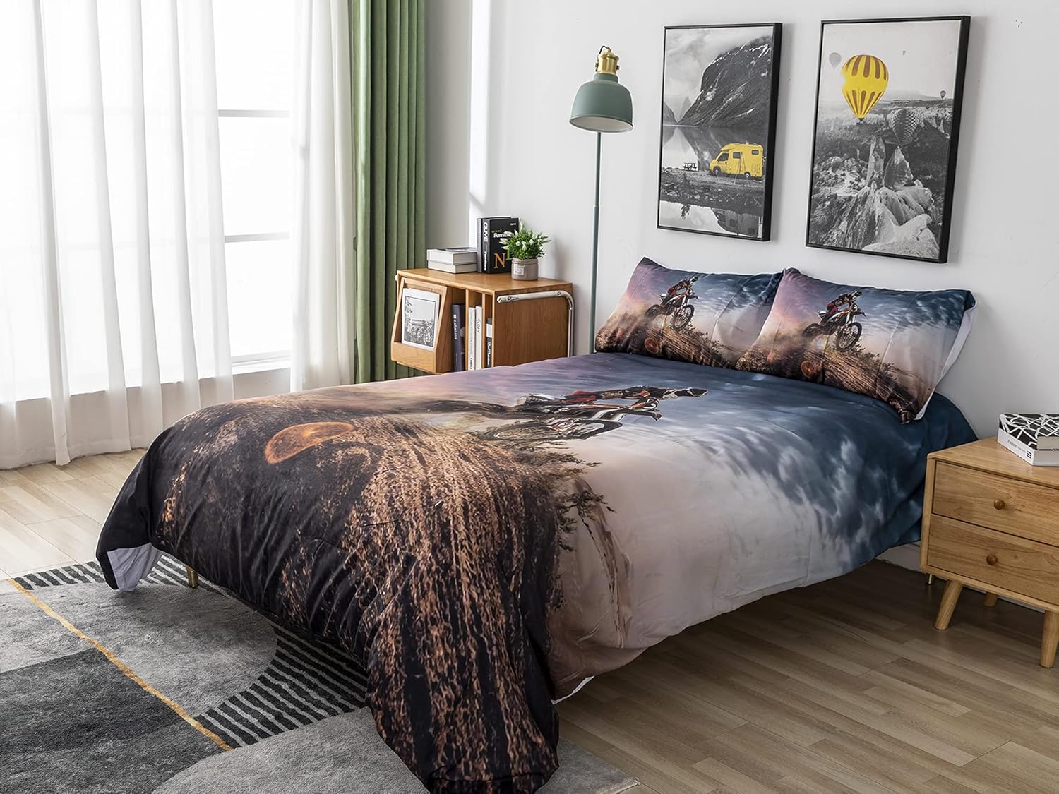 Hot Deals PICTURESQUE Dirt Bike Bedding Sets,Motocross Bedding Set for Boys,Motorcycle Rider Duvet Cover,Soft and Durable Comforter Cover with Pillowcases,Queen(No Comforter) Best Quality 🔥 PICTURESQUE Dirt Bike Bedding Sets,Motocross Bedding Set for Boys,Motorcycle Rider Duvet Cover,Soft and Durable Comforter Cover with Pillowcases,Queen(No Comforter)