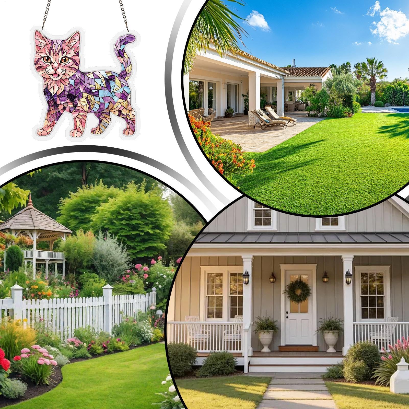 Acchiappasole Puzzle in Acrilico Decorazione Gatto Fai Da Te