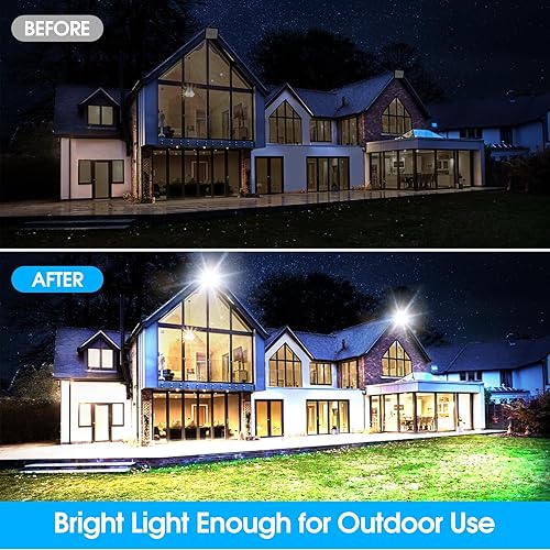 Miniatura 3 de Yolovis Flood Lights Outdoor,100W 10000LM Super Bright LED Work Light,IP66 Waterproof Security Light,Outside Floodlight for Garage,6000K White,2 Pack