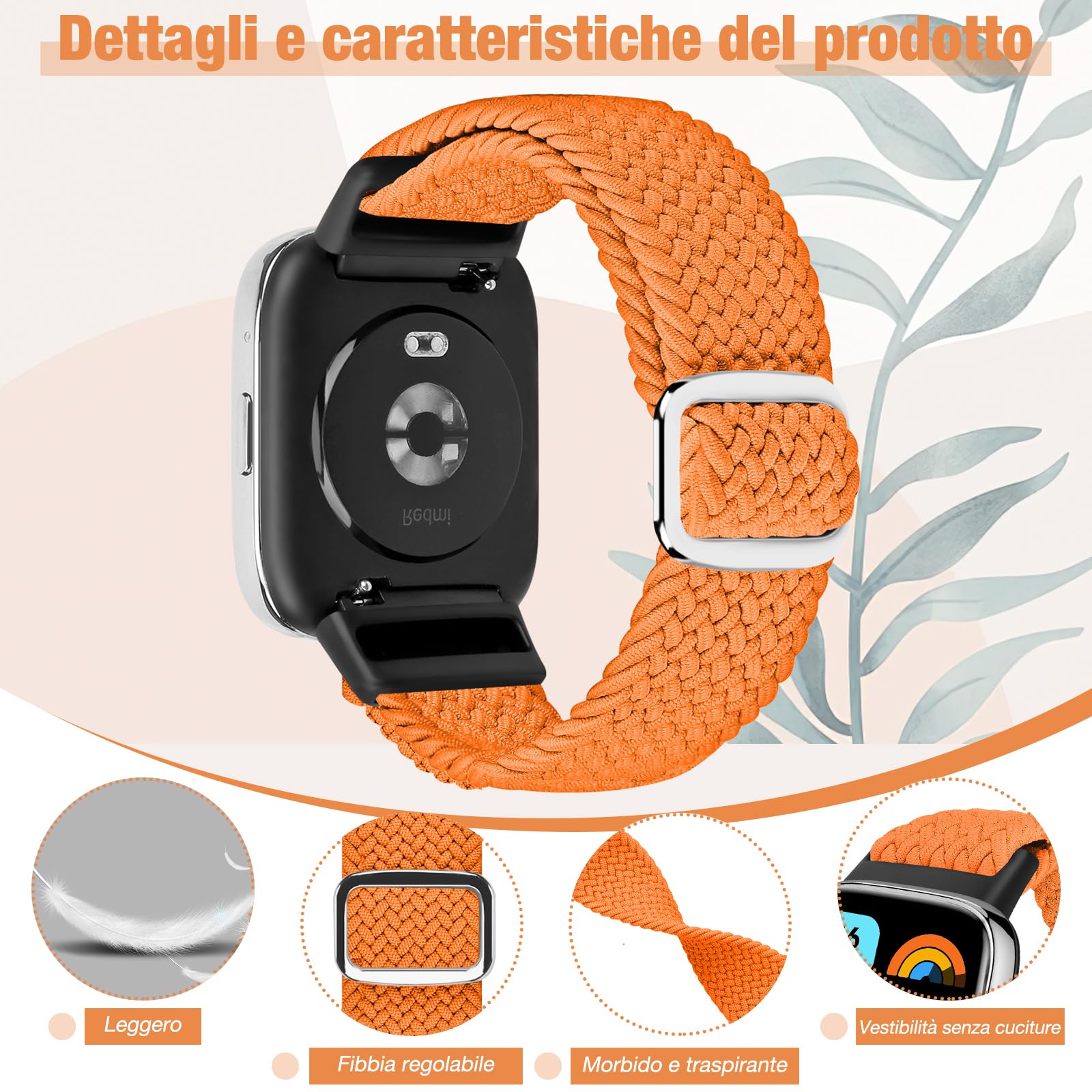 SHIJZWD Intrecciato Cinturino Compatible con Xiaomi Redmi Watch 3 Active per Uomini Donne, Sportiva Bracciale di ricambio Elastica Nylon Cinturino per Xiaomi Redmi Watch 3 Active