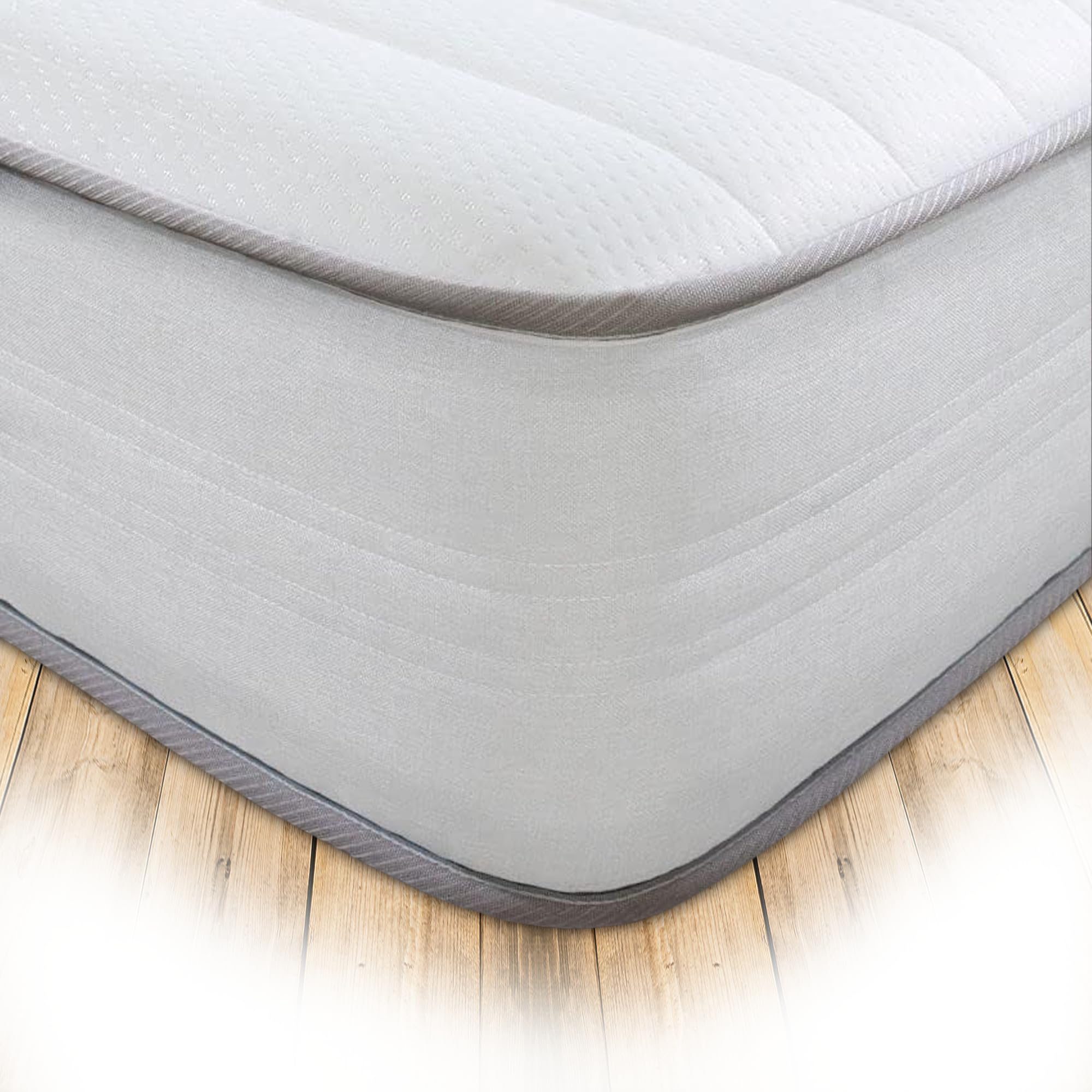 Starlight Beds Dream Dusk, Hybrid Spring and Memory Foam European Double Mattress. Maximum Value Mattress. Soft, 7.5 Inch Deep (White) (140cm x 200cm)