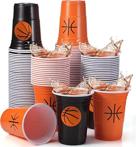 Zhehao Paquete de 60 vasos de plástico a granel de 16 onzas desechables de material plástico de polipropileno de dos estilos y tazas temáticas de