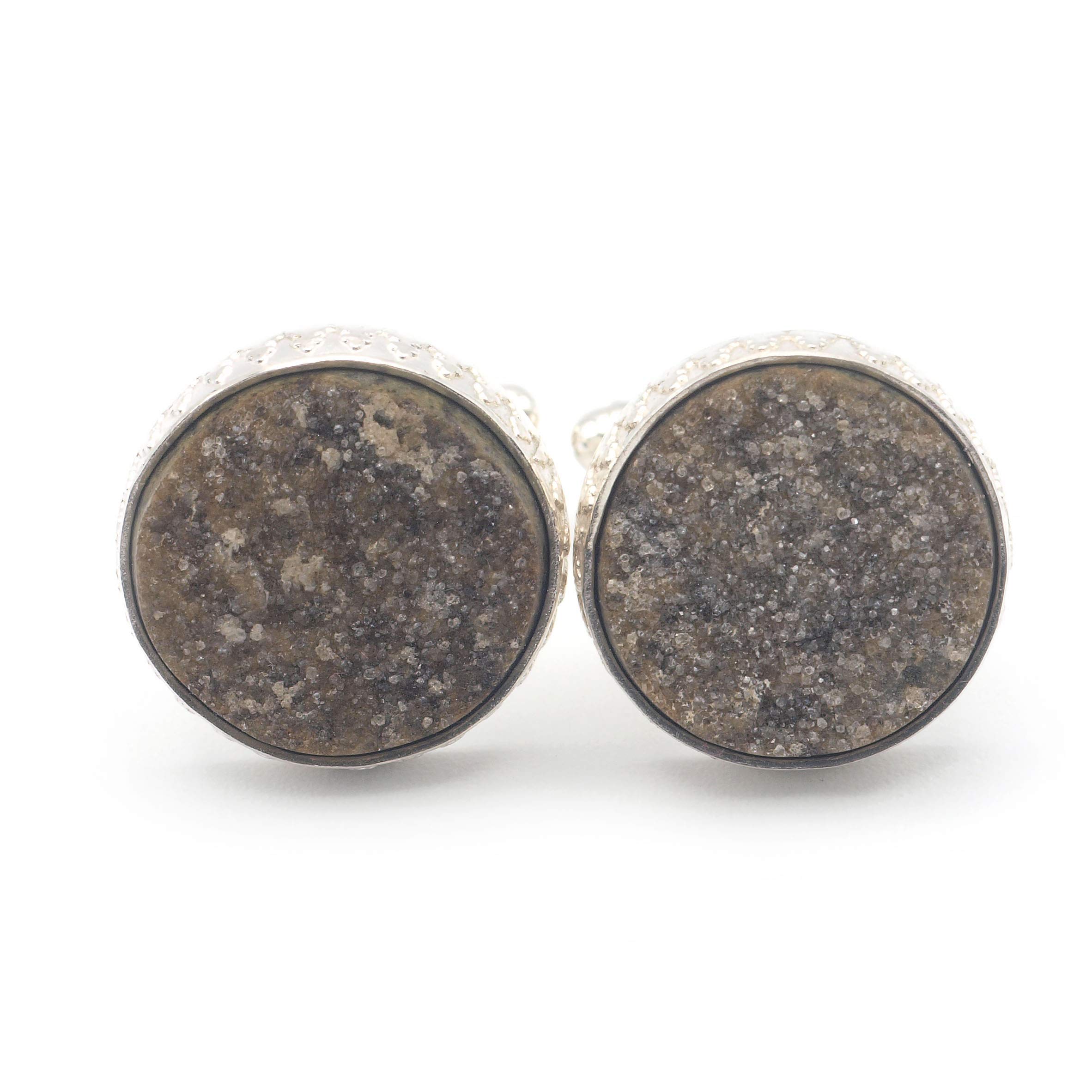 Manschettenköpfe mit Granat und 925er Silber