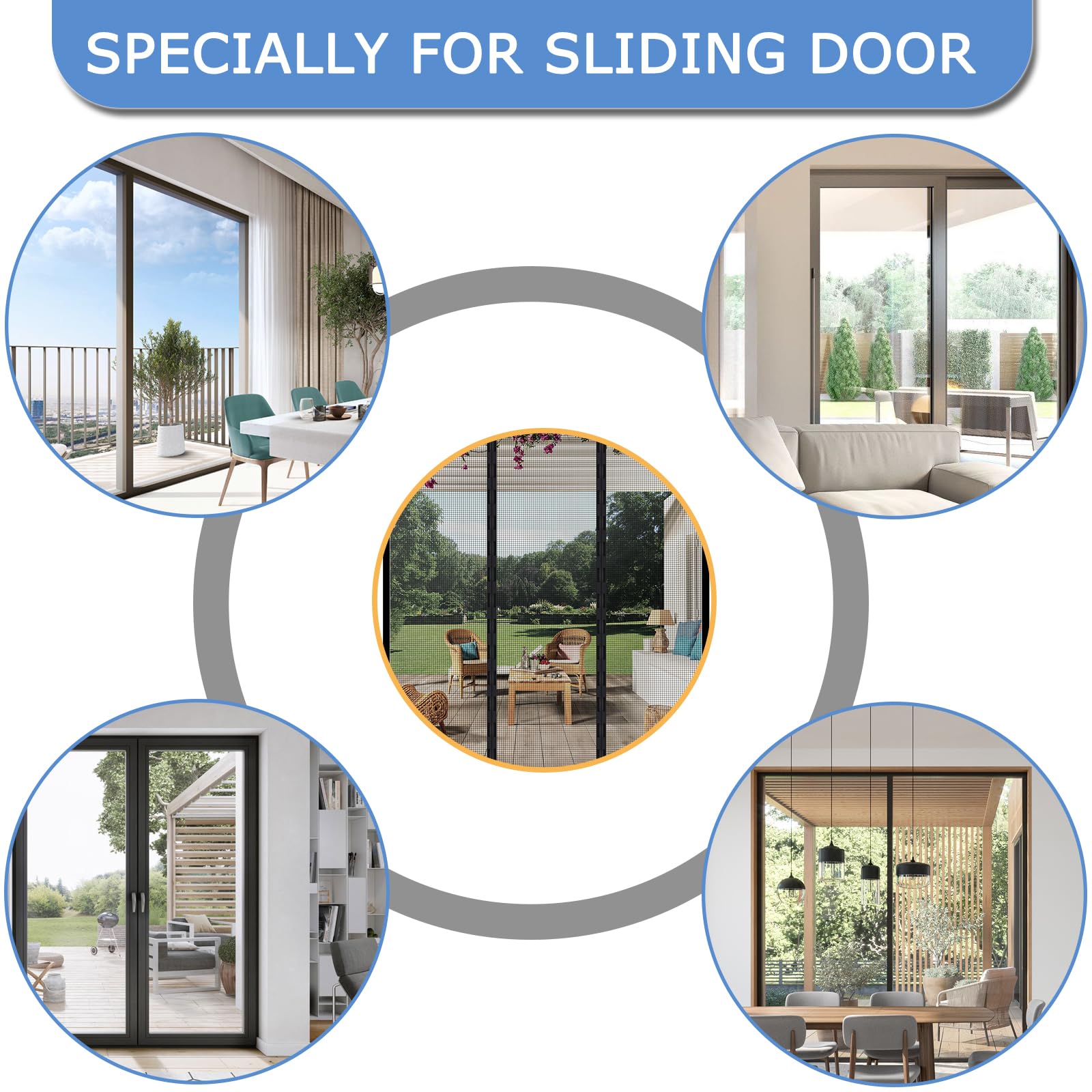 Mosquitera Puerta Magnética Hecha a Medida – Cortina Mosquitera Personalizable para Puertas Exteriores, Balcones y Terrazas – Cierre Automático por Imanes – Protección Total contra Insectos