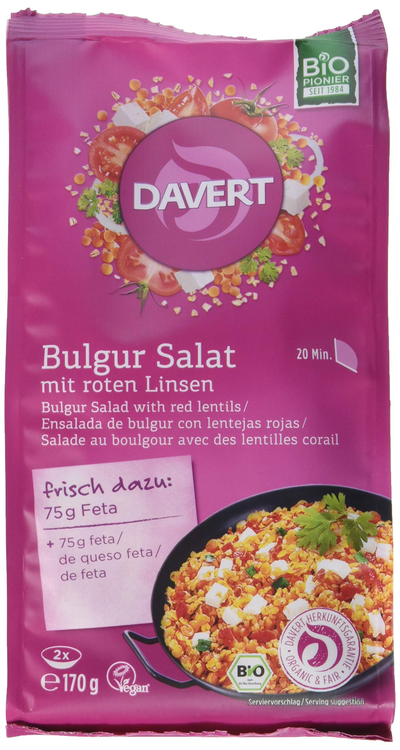 Davert Bulgur Salat, 6er Pack (6 x 170 g)