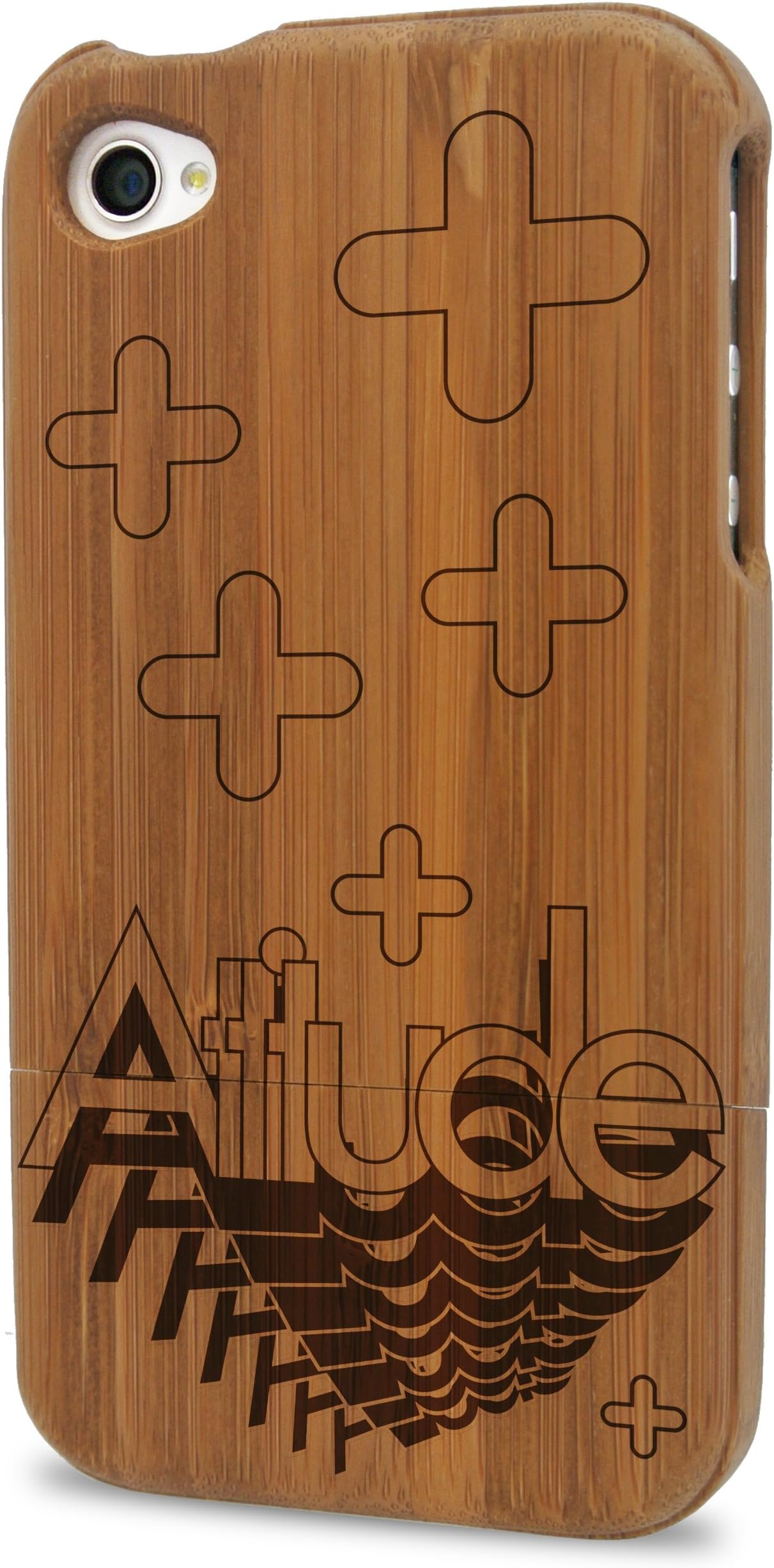 90500 The Message 500 Case for iPhone 4/4S - 1 Pack - Retail Packaging - Bamboo Wood
