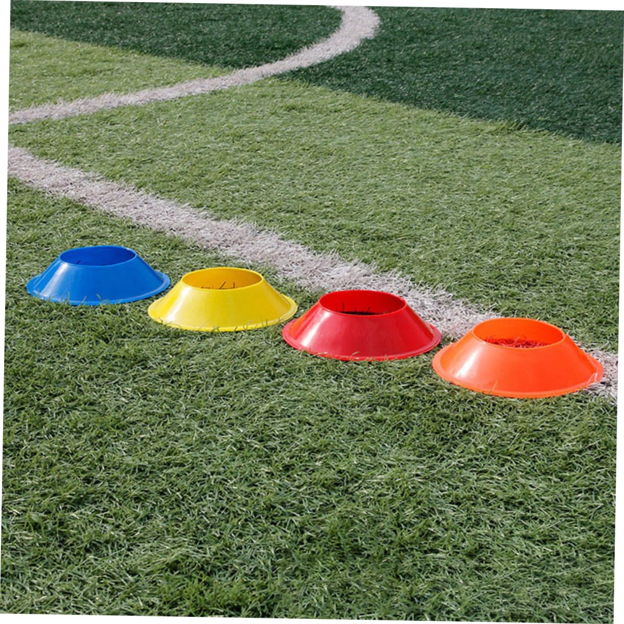 ifundom 10pcs Training Soccer Cones Durable Football Disc Markers for Sports Drills Agility Practice and Exercise Pe Material for Enhanced Visibility and Longevity