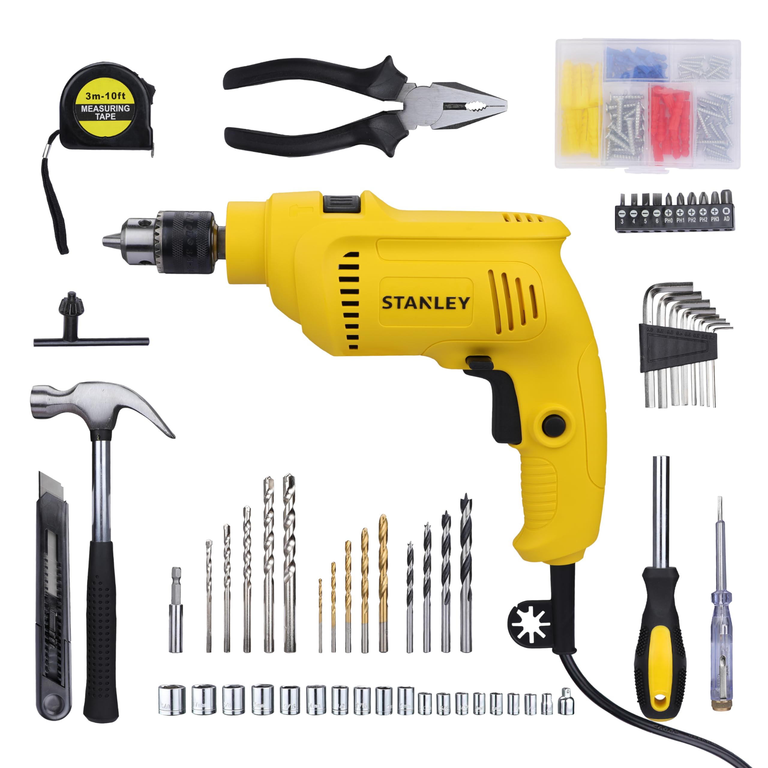 Stanley SDH550KM-IN Hammer Drill Kit - 120 Tools! -6