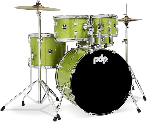 Miniatura 8 de Pacific Drums Kit de batería completa Center Stage, 5 baterías, brillo plateado, 7 x 10, 8 x 12, piso de 14 x 16, patada de 16 x 22, caja de 5 x 14