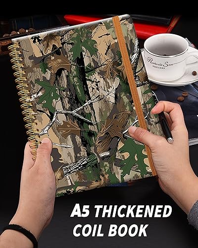 Miniatura 2 de Cuaderno de escritura en espiral a rayas, diario universitario forrado de tapa dura A5 para mujeres y niñas, encuadernación fuerte de doble alambre