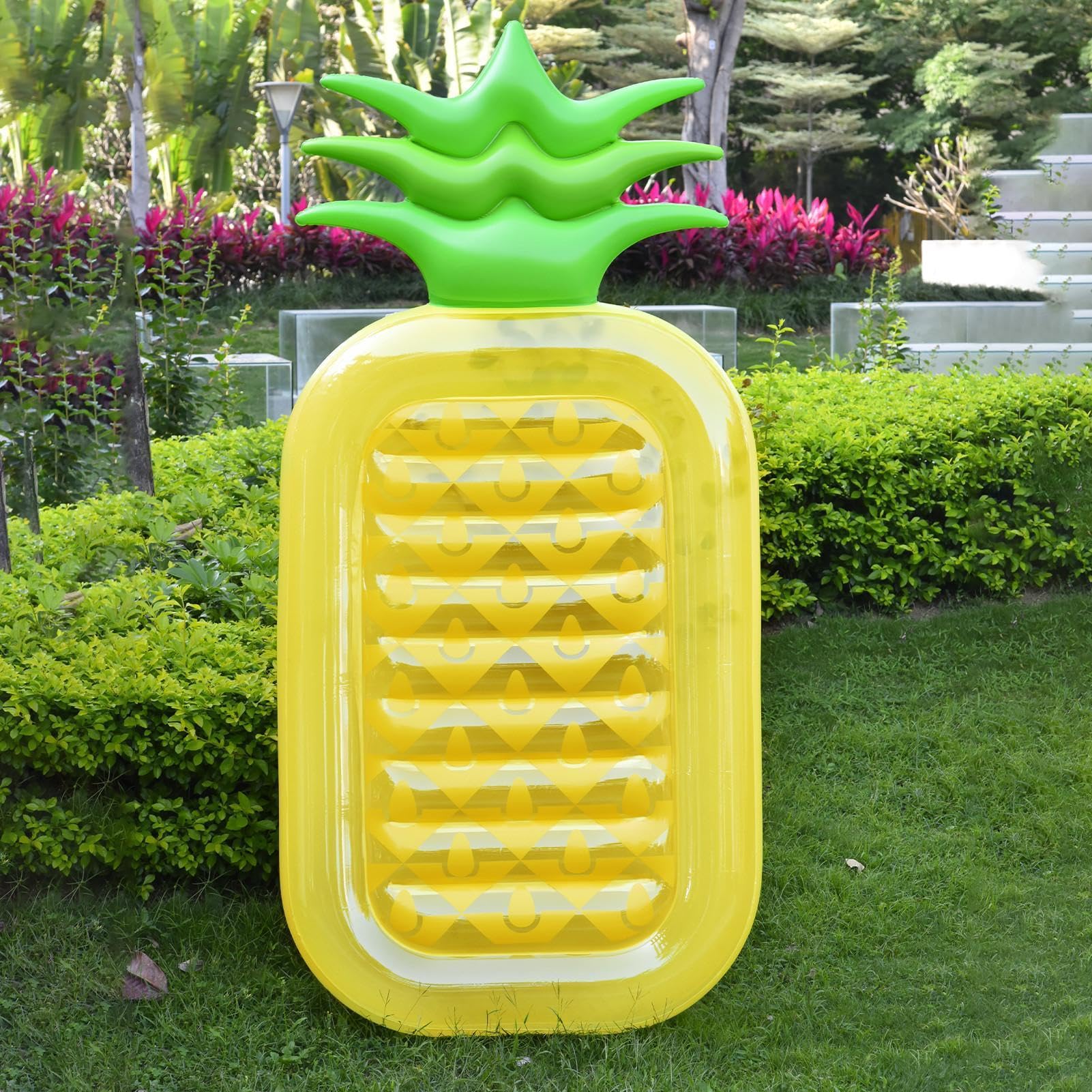 Flotador inflable para piscina - Balsa gigante de piña, cama de agua