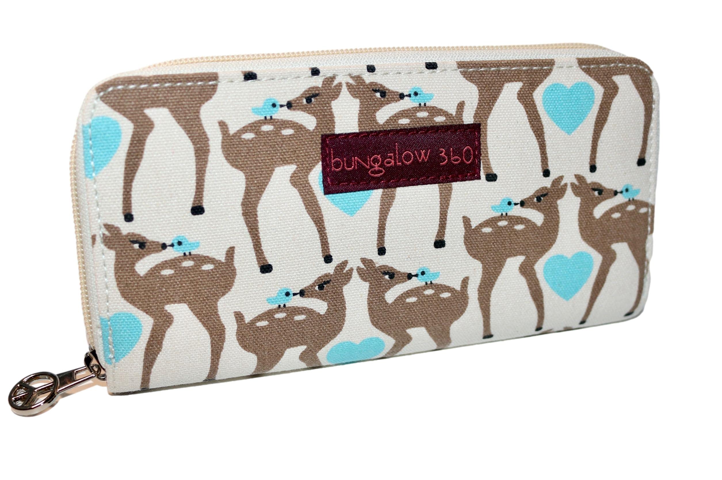 bungalow 360Zip Around Wallet, DEER, Medium,