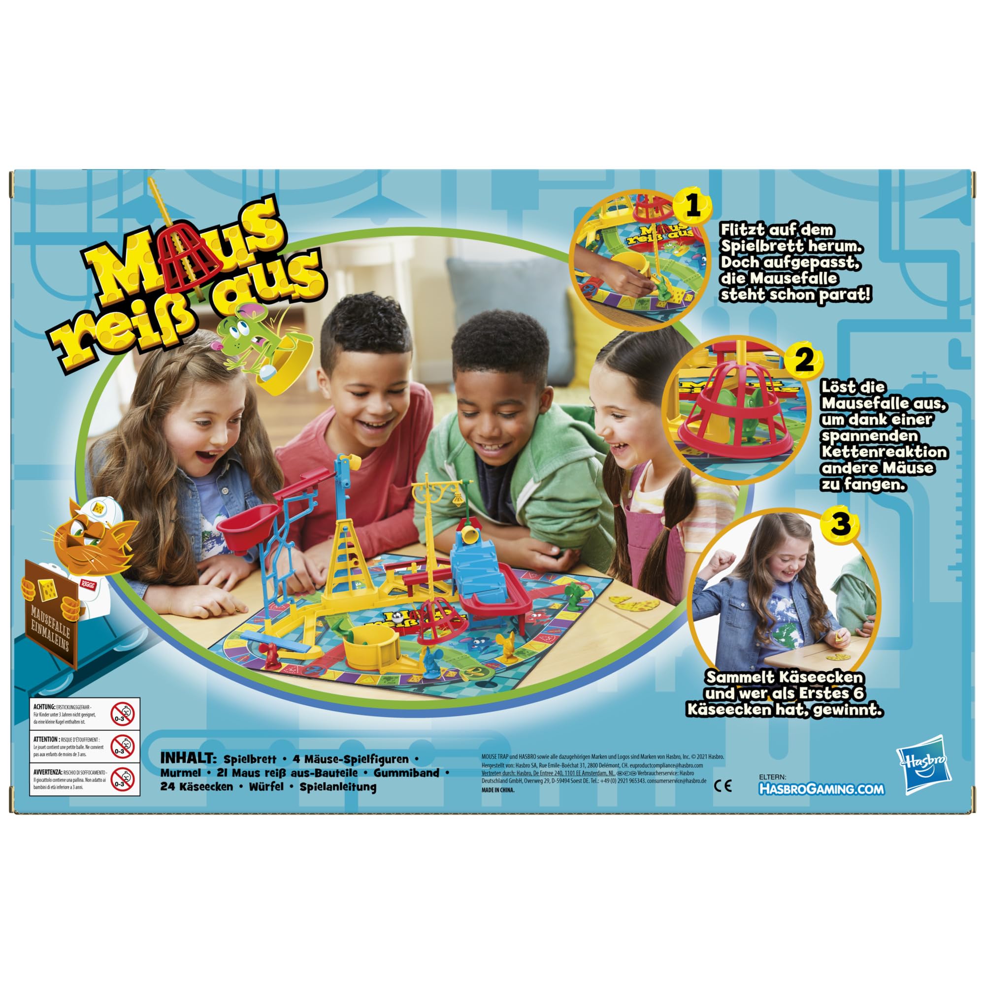 Mouse si strappa, gioco di famiglia per 2-4 giocatori, classico gioco da tavolo mulitplayer con semplice costruzione di gioco per bambini dai 6 anni in su, gioco da tavolo per la famiglia