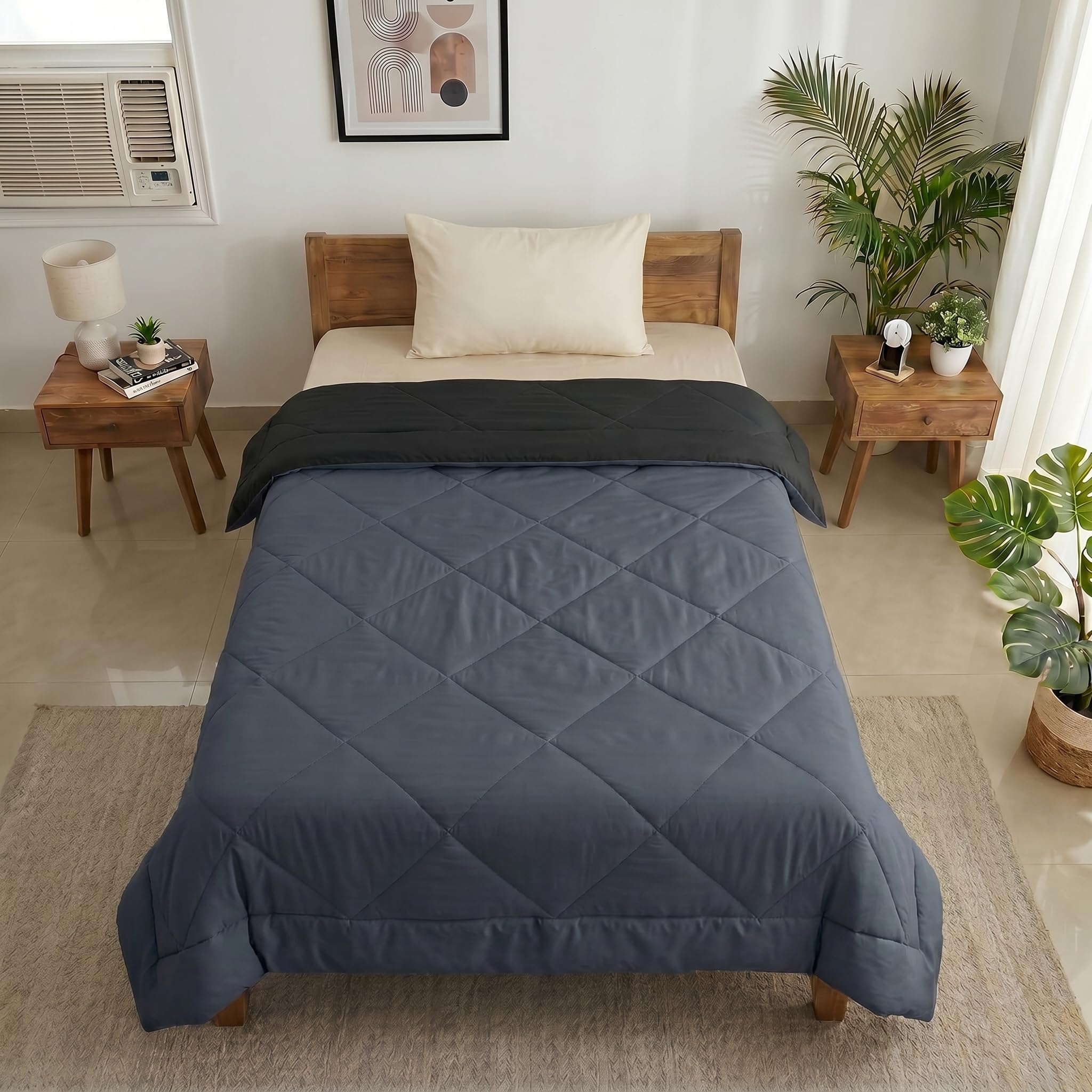 Mafatlal 150 GSM Impress Single Bed Comforter | Soft Everyday Use Blanket, Premium Feel Cozy | 60x90 Inch | Dove Grey-image-19