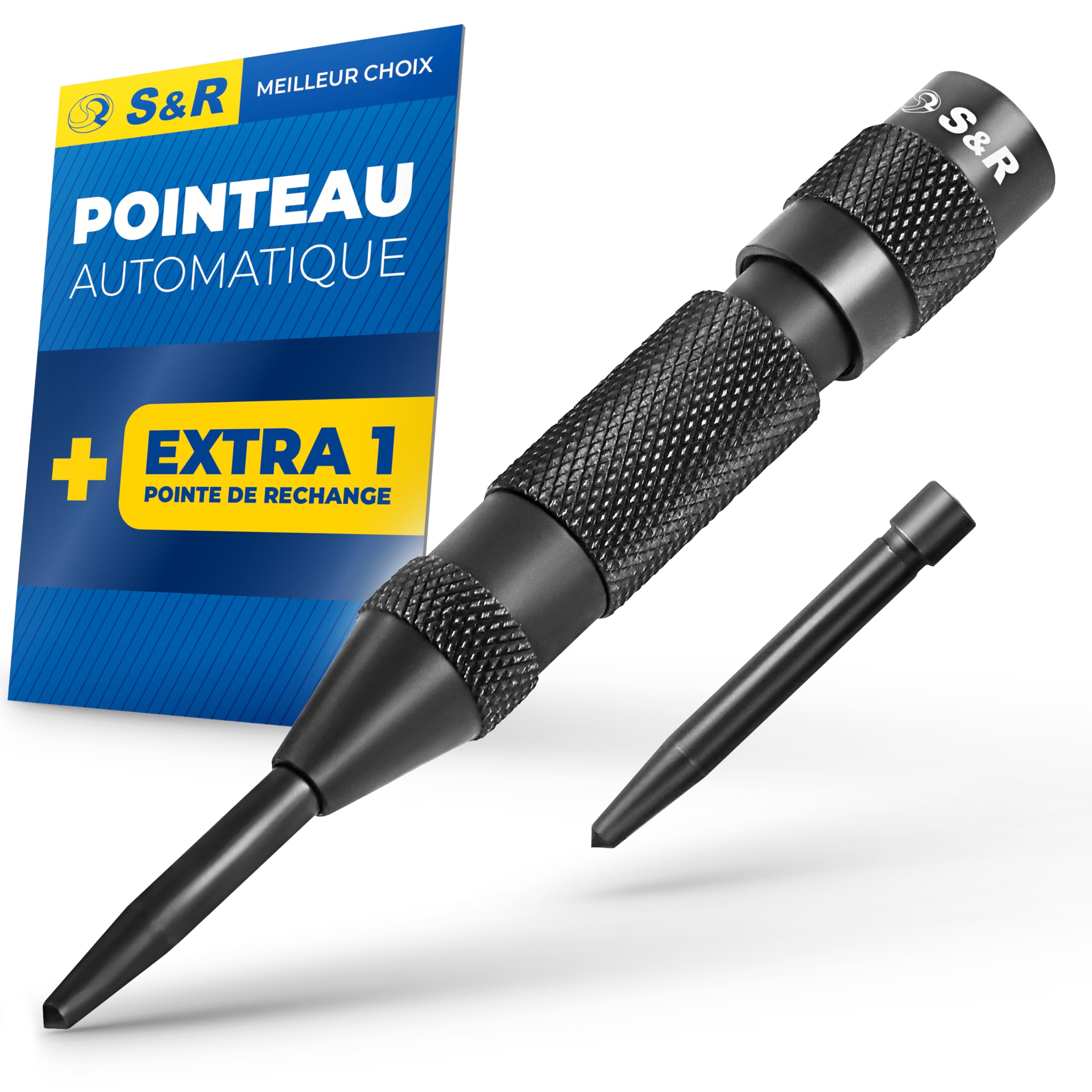 Poinçon Central Automatique WORKPRO 5″ – Réglable, à Ressort, Pour Métal – Garantie à Vie
