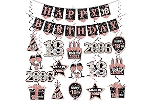 18th Decorations: Black and Light Pink, 18th Birthday