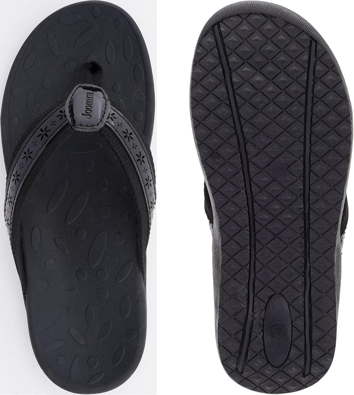 Joomra Women's Flip Flops Arch Support Orthotic Toe Post Thong Sandals - Image 6