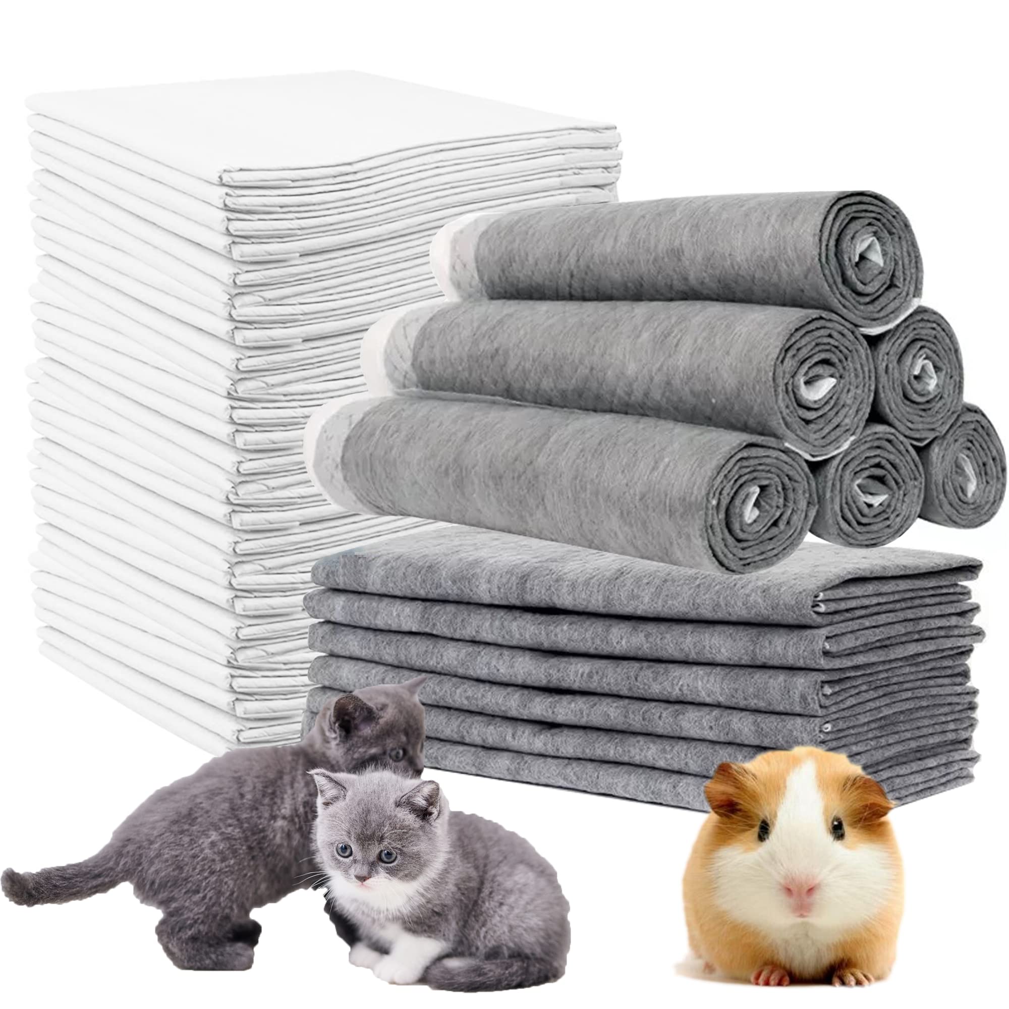 100 Pcs Rabbit Pee Pads 18" x 13" Disposable Pet Training Pads Carbon Odor-Control Guinea Pig Cage Liners Disposable Diaper for Hedgehog, Hamster, Chinchilla, Cat, Reptile (B0B4G6DX76) Amazon Price History, Amazon Price Tracker