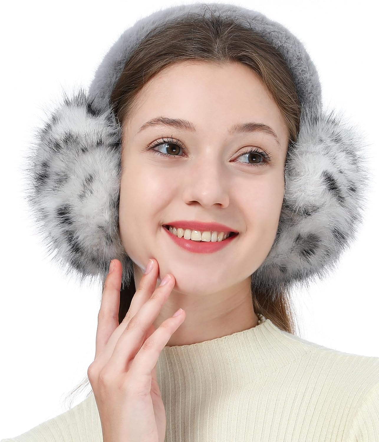 Women's Winter Earmuffs Plush Faux Fur Ear Muffs Outdoor SKI Ear Warmers for Cold Weather - Image 5